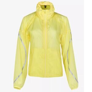 Sweaty Betty Pack Away Hooded Jacket in Yellow Water Lilly‎ Size Small